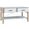 Coffee Table White 32.3"x18.9"x17.7" Engineered Wood