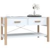 Coffee Table White 32.3"x18.9"x17.7" Engineered Wood