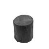 Outdoor Faux Wood Stump Side Table Coffee Table; Side table ; End Table Accent table Round Dark Grey