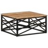vidaXL Coffee Table 26.8"x26.8"x13.8" Solid Acacia Wood
