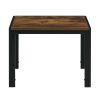 Nesting Coffee Table Set of 2; Square Modern Stacking Table with Wood Finish for Living Room; Rustic Brown