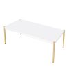 Otrac Coffee Table in White &amp; Gold Finish LV00034