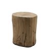 Outdoor Faux Wood Stump Side Table Coffee Table; Side table ; End Table Accent table Round Light Brown