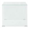 vidaXL Coffee Table Tempered Glass 19.5"x19.7"x17.7" Clear
