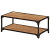 vidaXL Coffee Table 35.4"x17.7"x13.8" Solid Acacia Wood