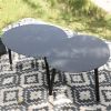 Aluminum Side Table for Outdoor Indoor Coffee Table Easy to Assemble; Rust Resistant