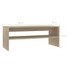 vidaXL Coffee Table Sonoma Oak 39.4"x15.7"x15.7" Engineered Wood