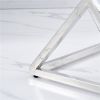 3 Pieces Silver Square Nesting Glass End Tables(X shape frame)- Small Coffee Table Set- Stainless Steel Small Coffee Tables with Clear Tempered Glass-
