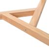 ON-TREND Round Glass Coffee Table Modern Cocktail Table Easy Assembly with Tempered Glass Top & Sturdy Wood Base; Natural (OLD SKU: WF190112AAL)