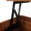 COFFEE TABLE; 15 minutes quick assemble; computer table; wood grain color; solid wood legs support; big storage space; Liftable and lowerable table to