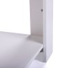 Lift Top Coffee Table with Hidden Compartment and Open Shelf; Modern Wooden Table for Home Living Room; White