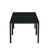 Coffee Table Set of 2; Square Modern Table with Tempered Glass Finish for Living Room; Black
