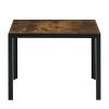 Nesting Coffee Table Set of 2; Square Modern Stacking Table with Wood Finish for Living Room; Rustic Brown