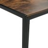 Nesting Coffee Table Set of 2; Square Modern Stacking Table with Wood Finish for Living Room; Rustic Brown