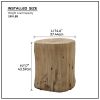 Outdoor Faux Wood Stump Side Table Coffee Table; Side table ; End Table Accent table Round Light Brown