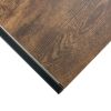 Nesting Coffee Table Set of 2; Square Modern Stacking Table with Wood Finish for Living Room; Rustic Brown