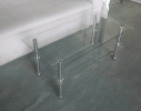 Clear Clear Glass Coffee Table; Tempered Glass Coffee Table for Living Room