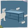 Collis Industrial Rectangle Wood and Metal Coffee Table