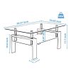 White Coffee Table; Clear Coffee Table; Modern Side Center Tables for Living Room; Living Room Furniture