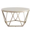 Luna Faux Stone Round Coffee Table
