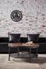 2-Tier Single Panel Round Coffee Table for Living Room and Bedroom; with 3D Texture Metal Frame and Mesh