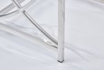 3 Pieces Silver Square Nesting Glass End Tables- Small Coffee Table Set- Stainless Steel Small Coffee Tables with Clear Tempered Glass- 18" Modern Min
