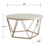 Luna Faux Stone Round Coffee Table