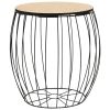 vidaXL Coffee Table Set 3 Pieces Poplar Plywood Iron