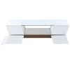 ON-TREND 6mm Glass-Top Coffee Table with Open Shelves and Cabinets; Geometric Style Cocktail Table with Great Storage Capacity; Modernist 2-Tier Cente